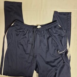 Nike Dri Fit Mens Track Pants Navy Blue Athletic Joggers Size Large